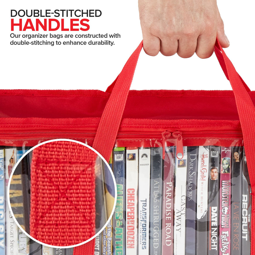 DVD Storage Bags - Red (60 Pack)
