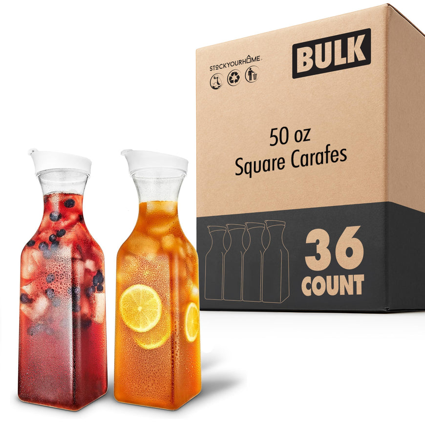 50 oz Square Carafes (36 Pack)