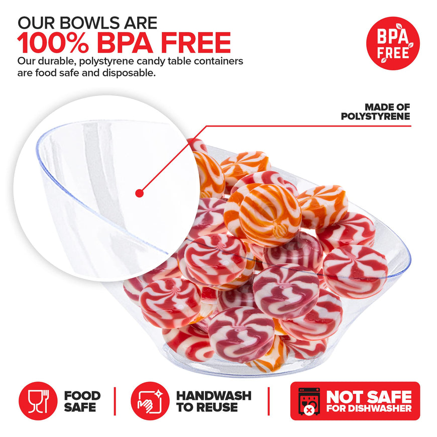 Angled Plastic Bowls - Small (192 Pack)
