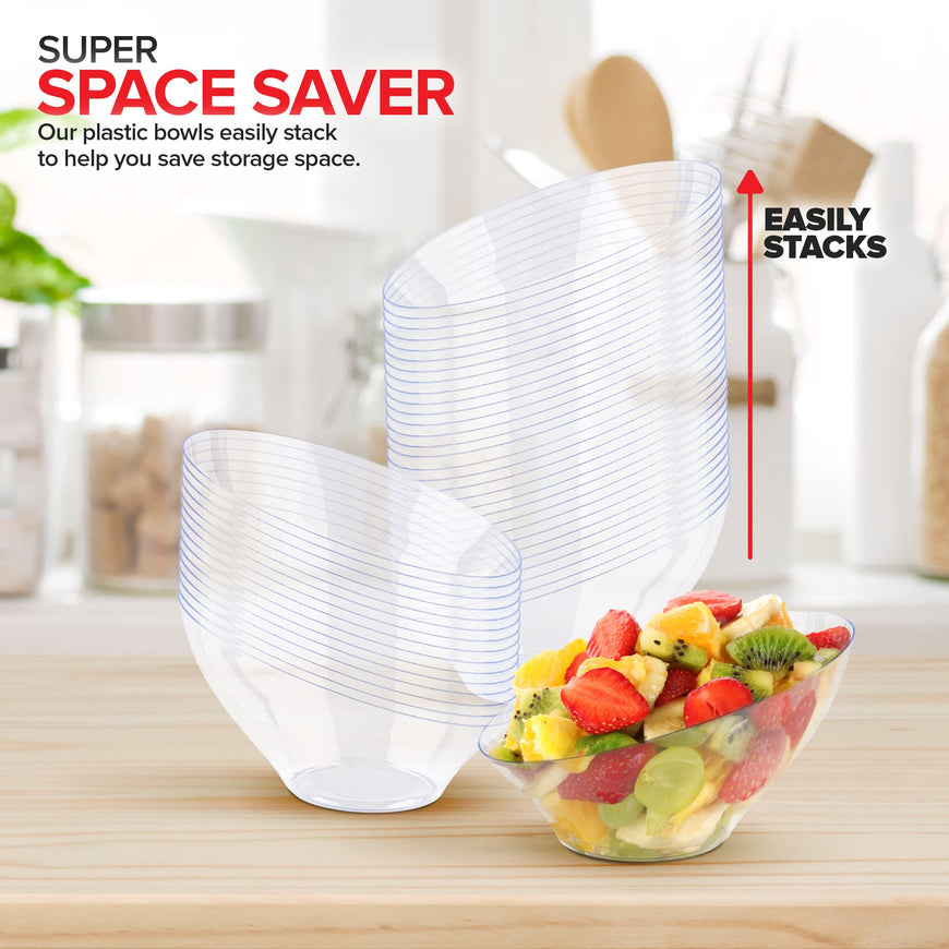 Angled Plastic Bowls - Small (192 Pack)