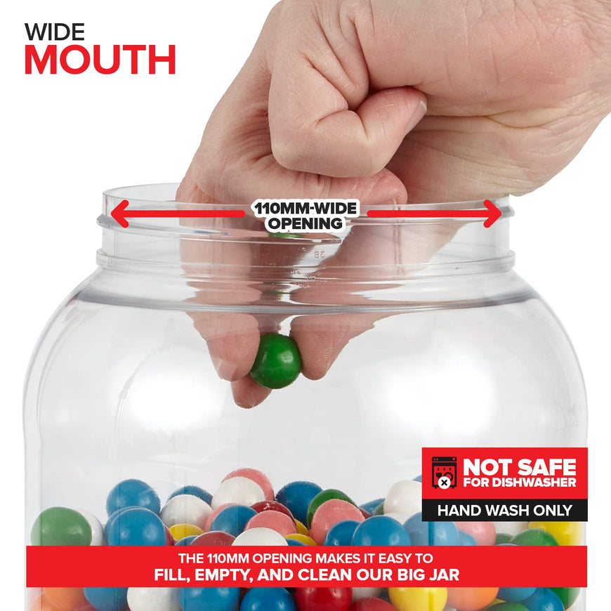 1-Gallon Clear Plastic Jars (24 Pack) - white lids