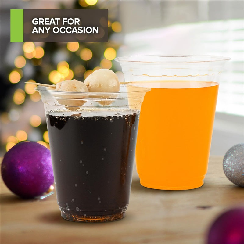 Stock Your Home 12 oz Clear Cold Cups 1000 Pack Plastic Party Cups for Water and Wine