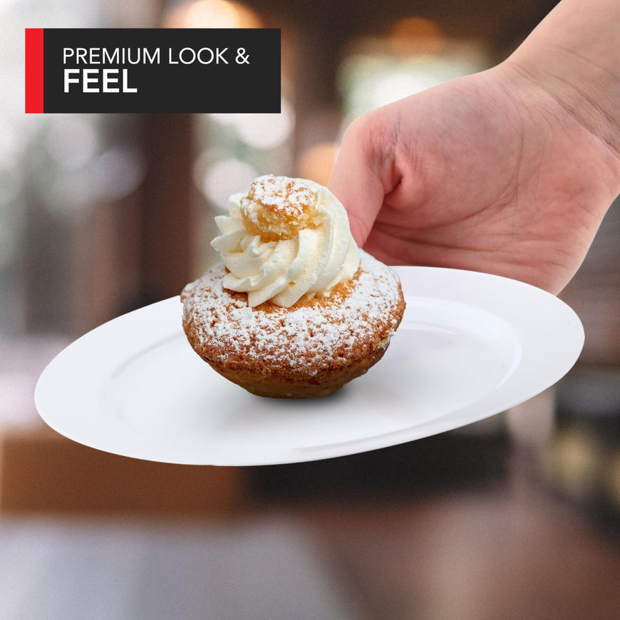 Hard White Plastic Plates - 6 Inch (1200 Pack)