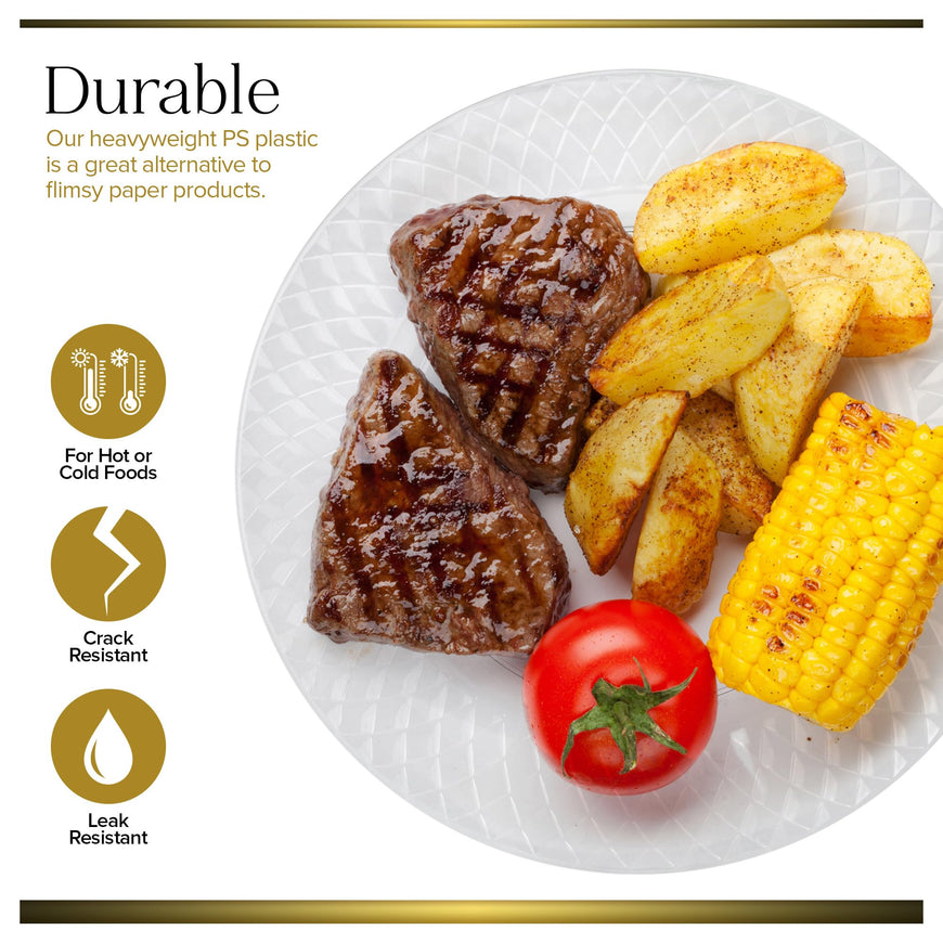 Hard Clear Plastic Plates - 6 Inch (800 Pack)
