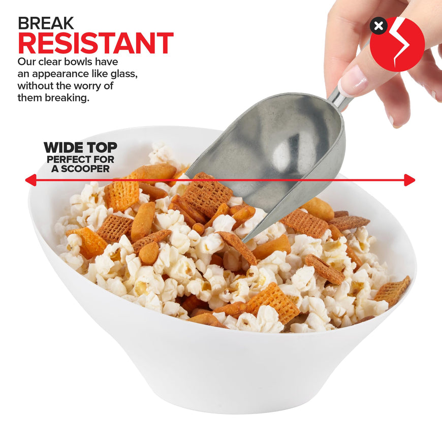 White Angled Bowls - Medium (96 Pack)