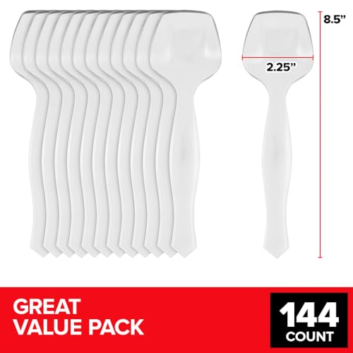 Clear Disposable Serving Spoons 144 Pack