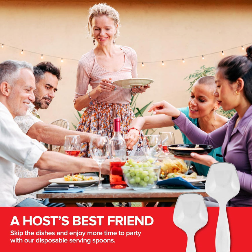 Clear Disposable Serving Spoons (192 Pack)