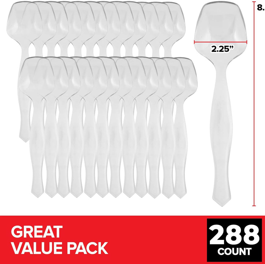 Clear Disposable Serving Spoons (288 pack)