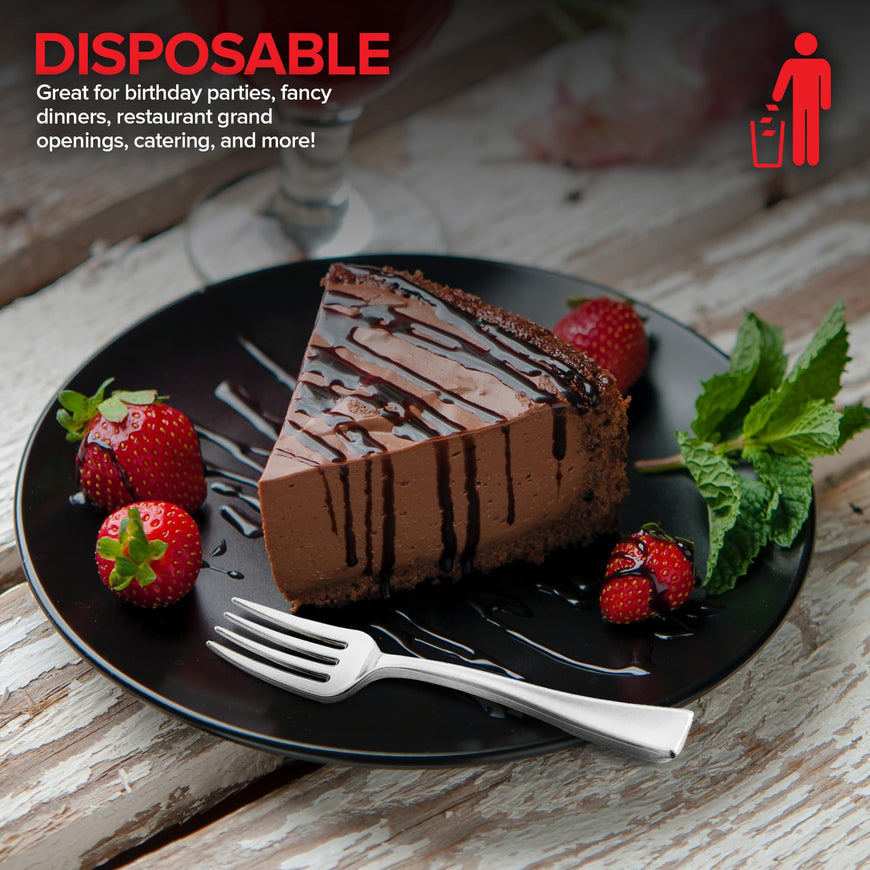 Plastic Mini Silver Forks (4480 Pack)