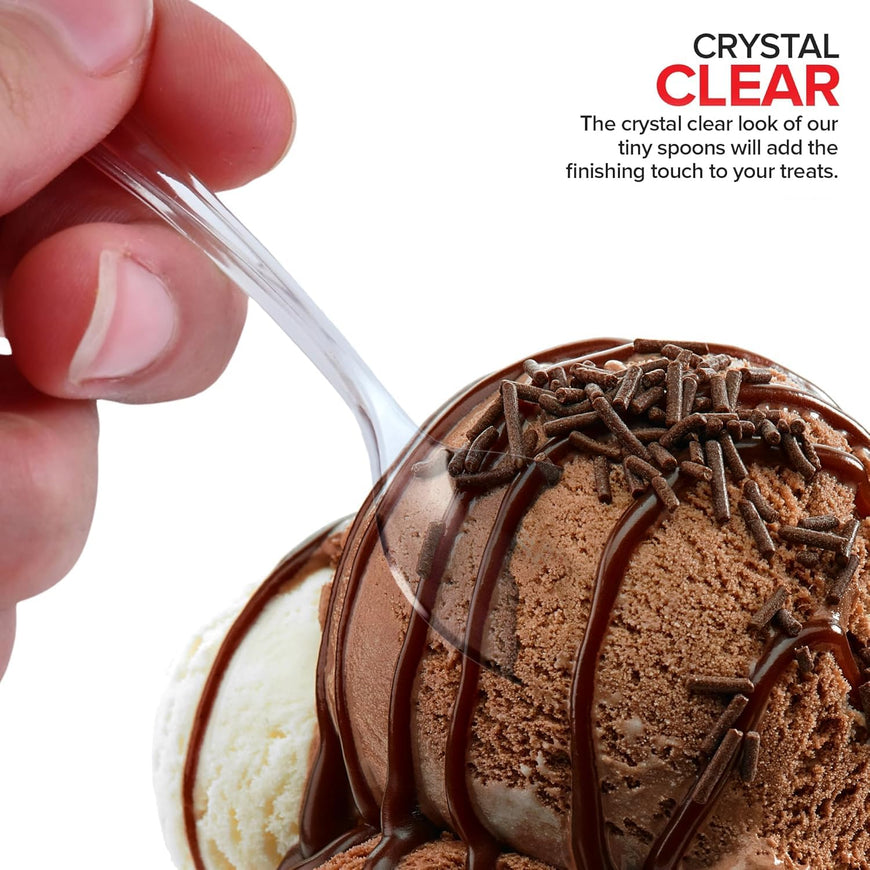 Plastic Mini Clear Spoons (5600 Pack)