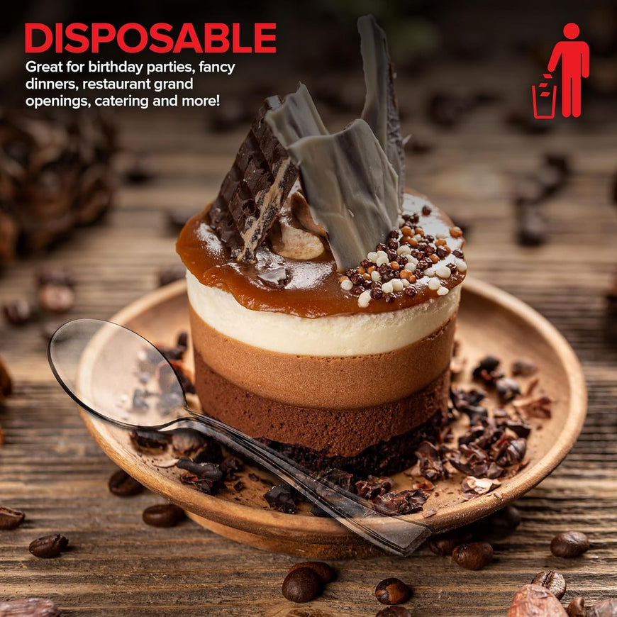 Plastic Mini Clear Spoons (5600 Pack)