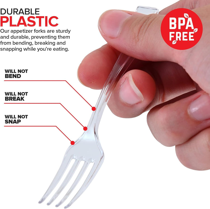 Plastic Mini Clear Forks (5600 Pack)