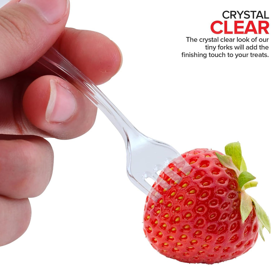 Plastic Mini Clear Forks (5600 Pack)