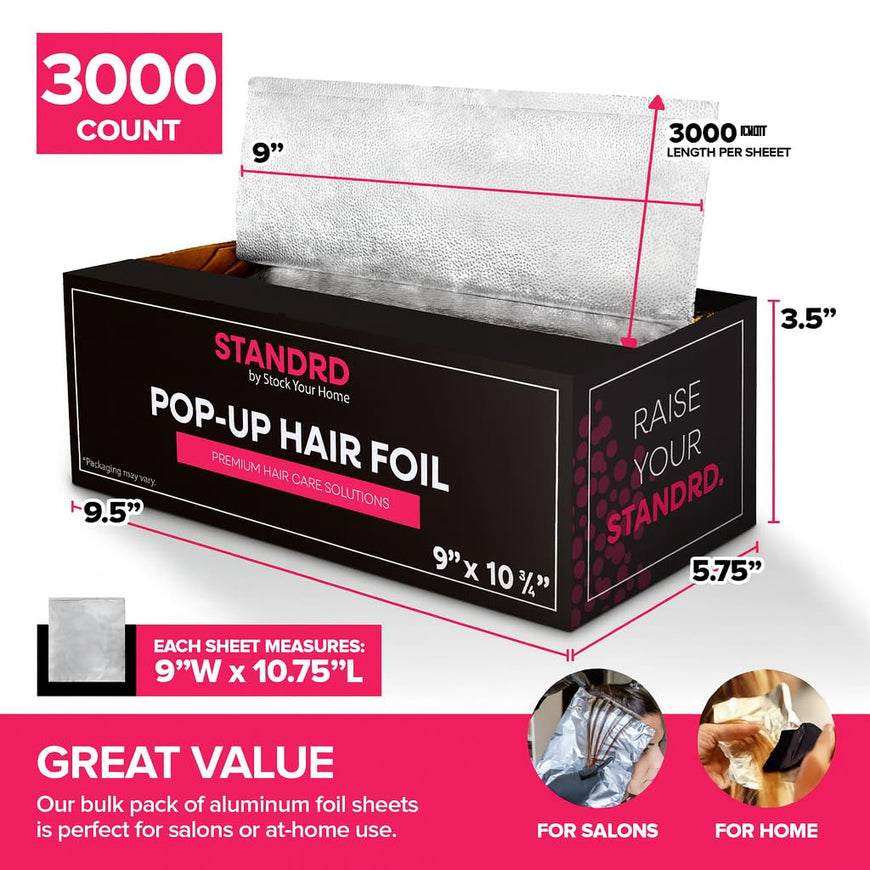 Wide Popup Hairdresser Foil 3000 Count