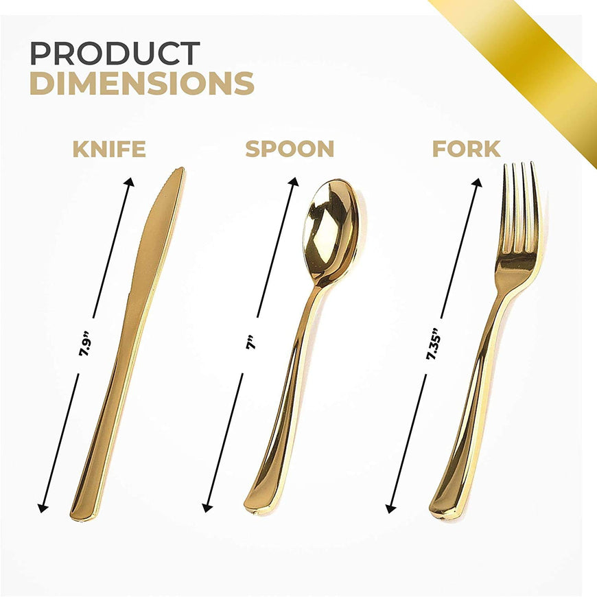 Gold Floral Place Setting (750 Pack)