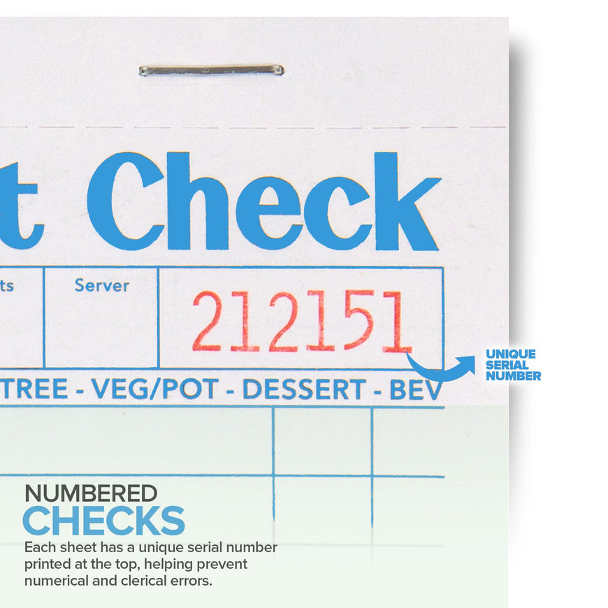 Guest Check Pad - Green (200 Pack)