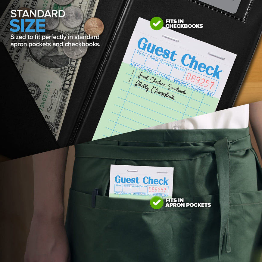 Guest Check Pad - Green (200 Pack)