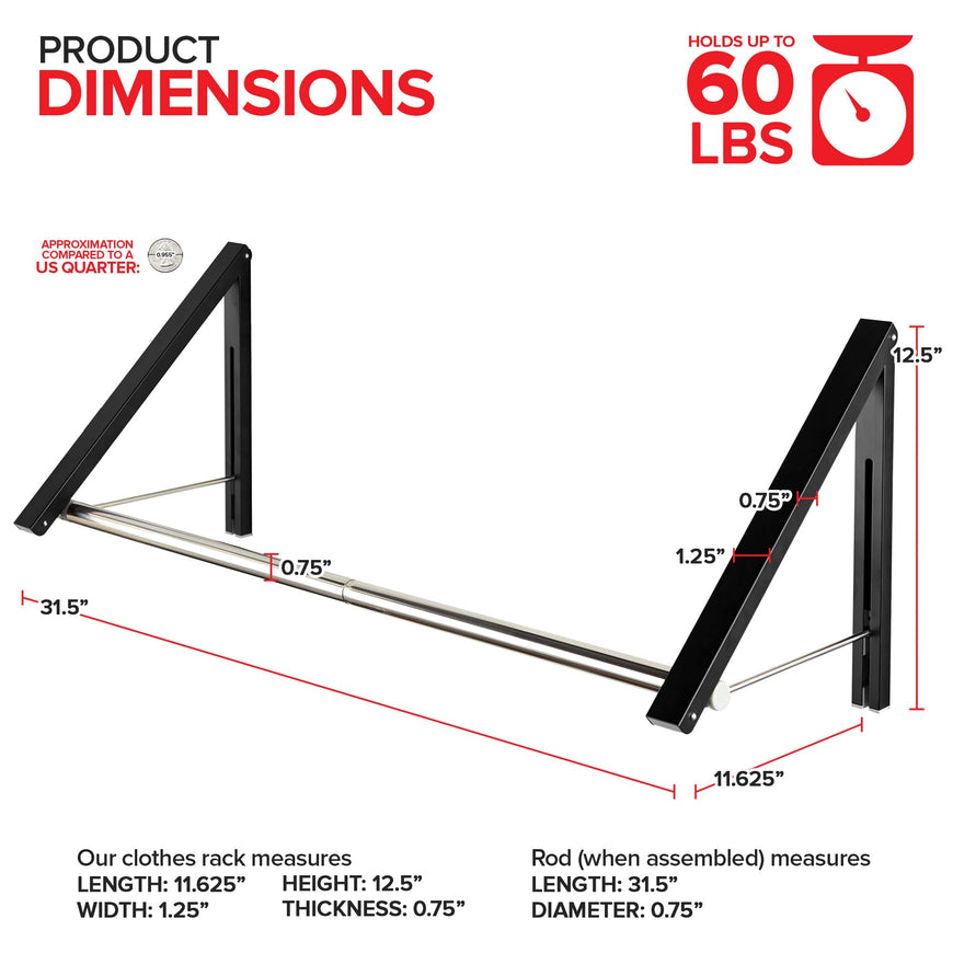 Clothing Rack - Black (Set of 20)