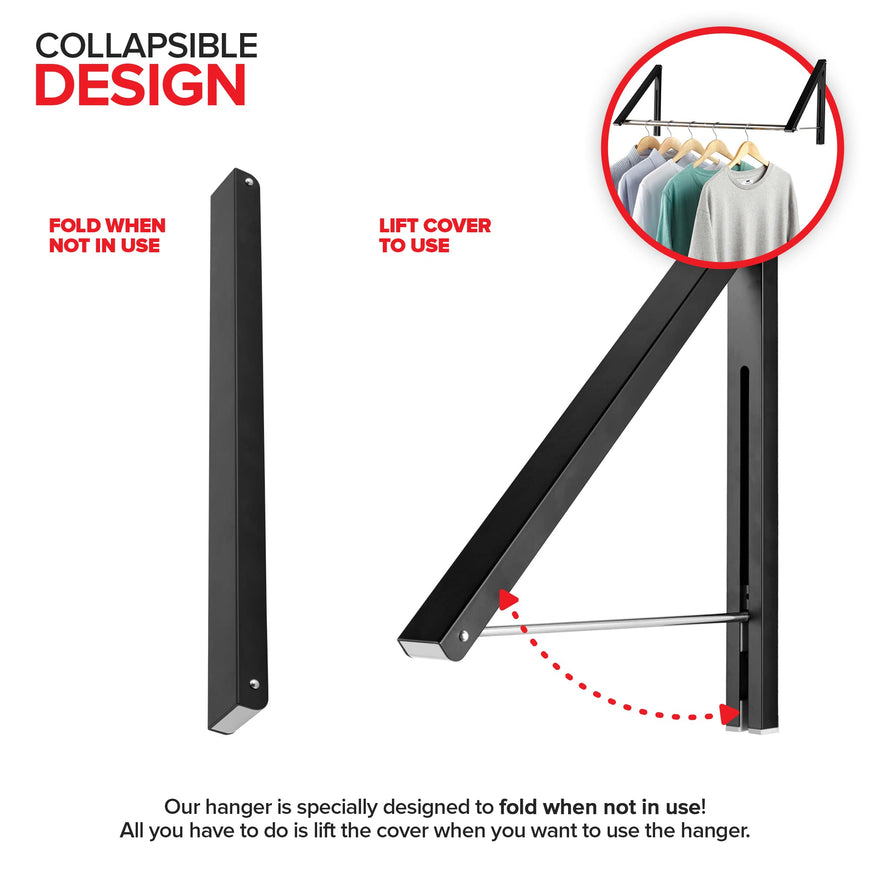 Clothing Rack - Black (Set of 20)