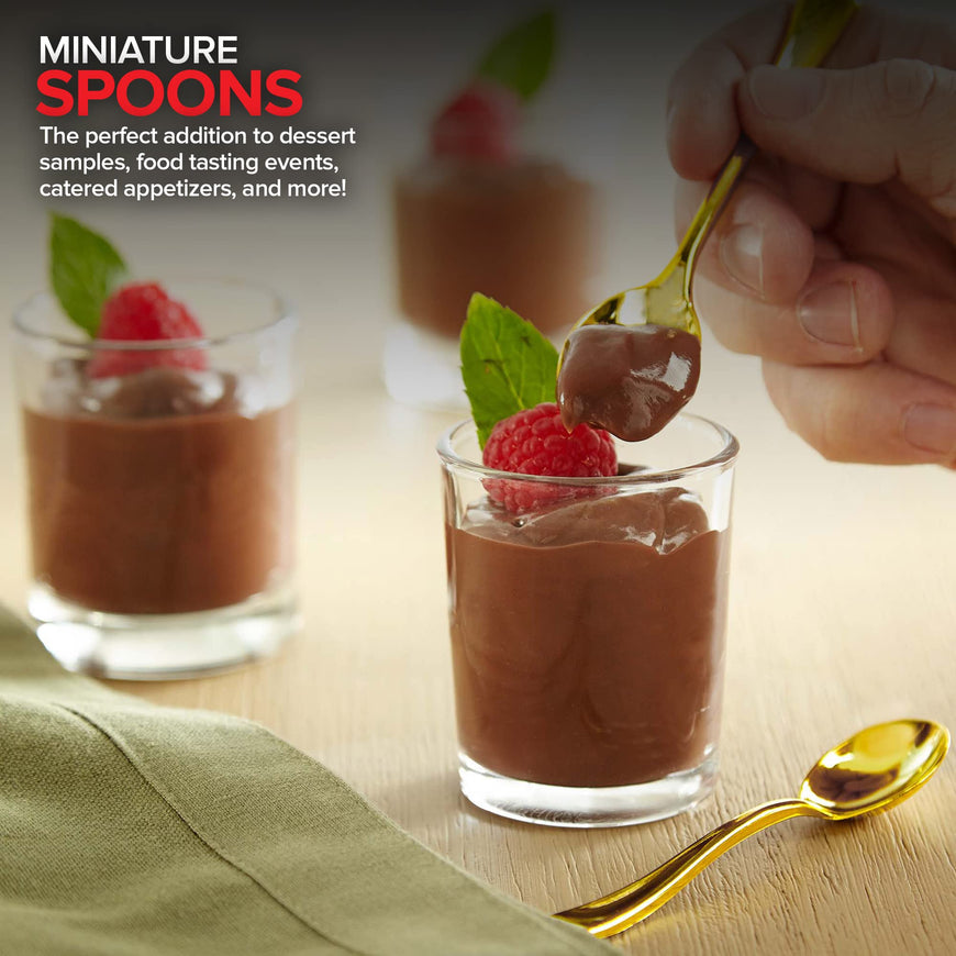 Plastic Mini Gold Spoons (4480 Pack)