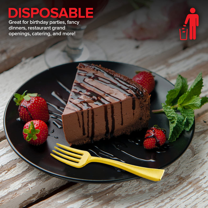 Plastic Mini Gold Forks (4480 Pack)
