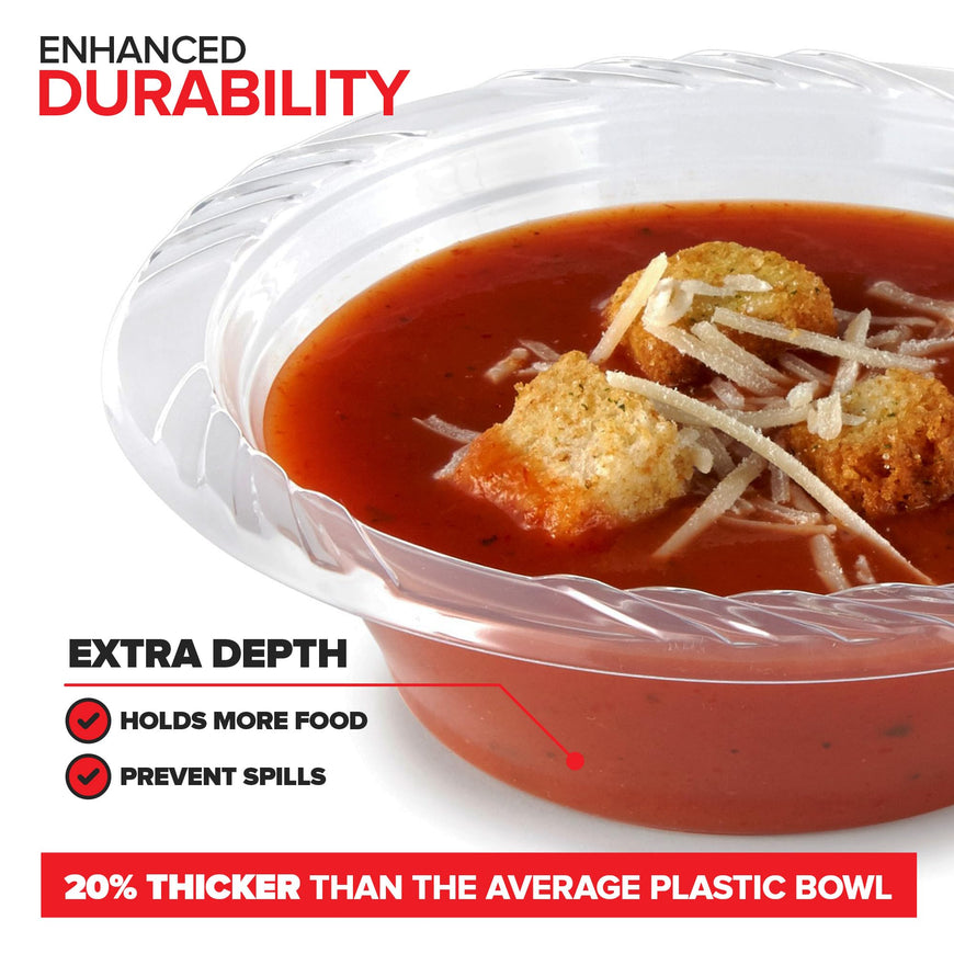 12 oz Clear Plastic Bowls (720 Pack)
