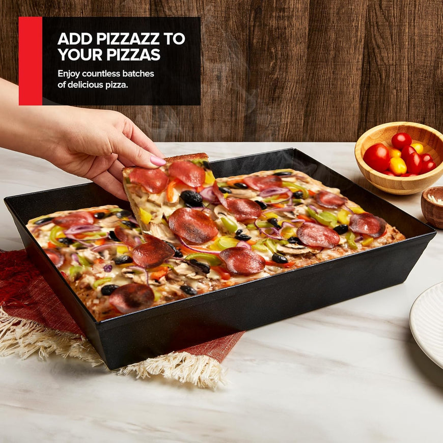 10 by 14 Inch Detroit Style Pizza Pan 16 Pack