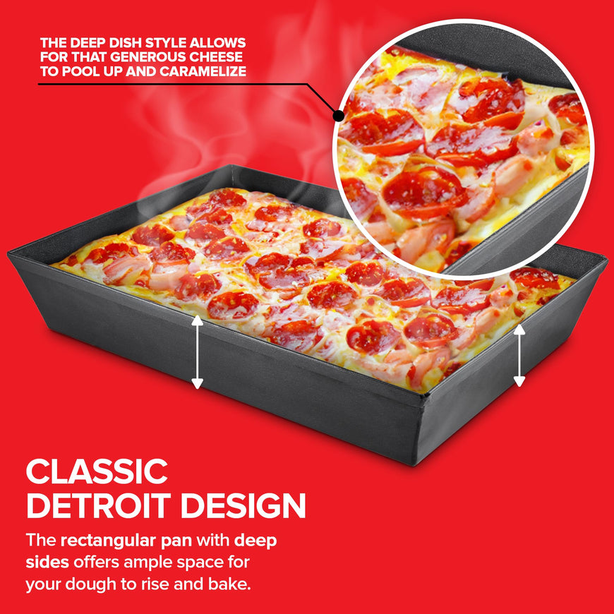 8x10 Inch Detroit Style Pizza Pan 24 Pack