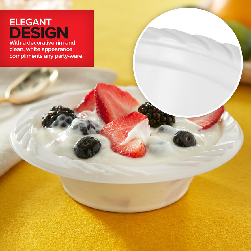 12 oz Disposable White Plastic Bowls (960 Pack)