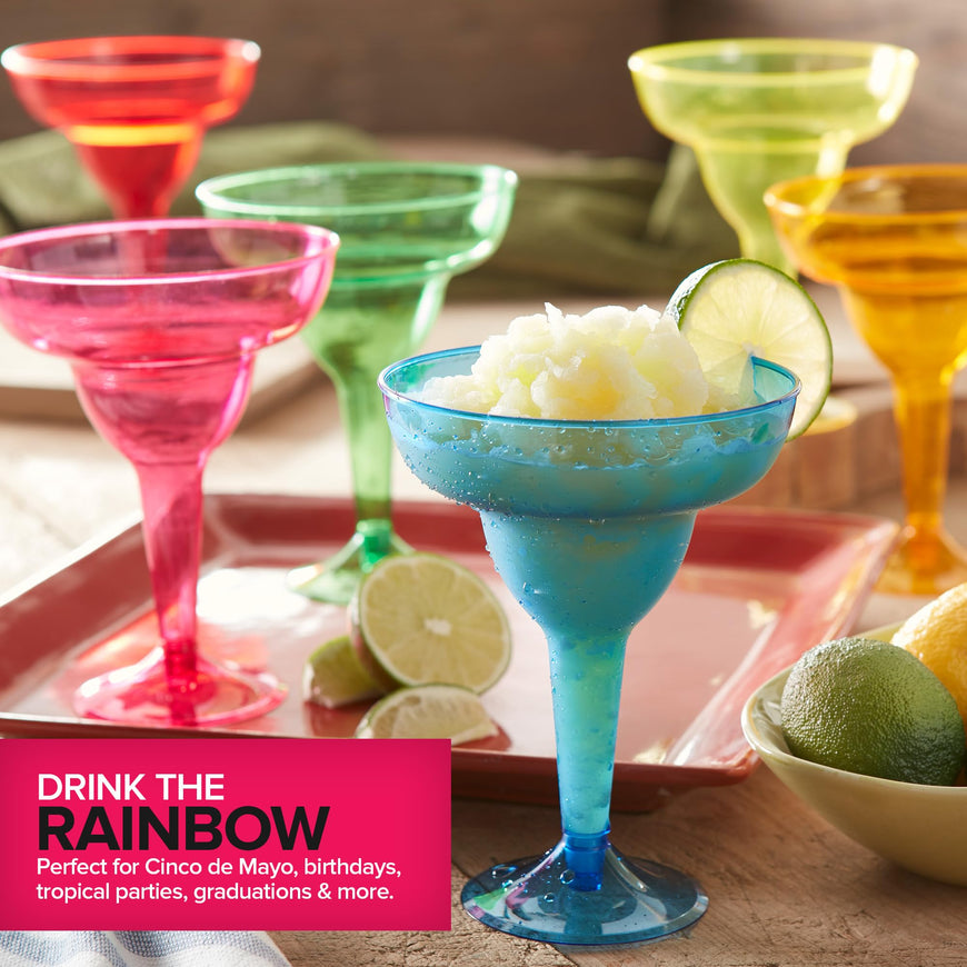 Plastic Margarita Glasses (144 Pack)