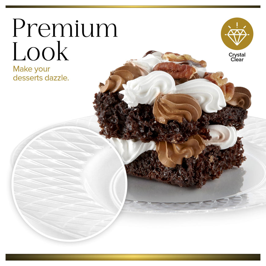 Hard Clear Plastic Plates - 6 Inch (400 Pack)