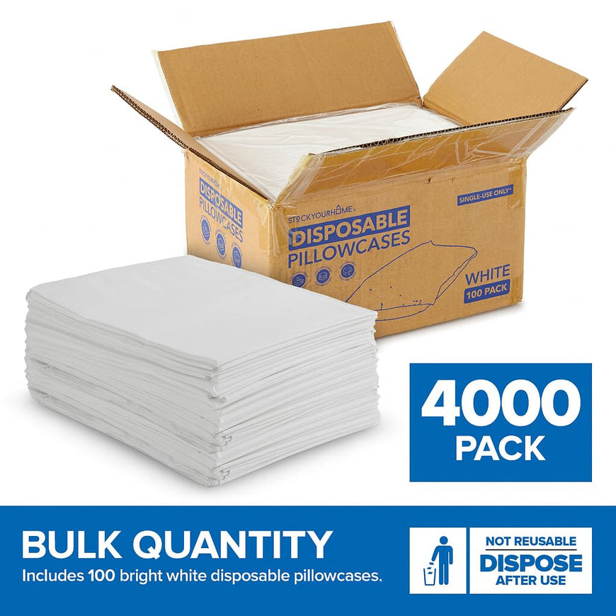 Disposable Pillowcases - White - 400 Count