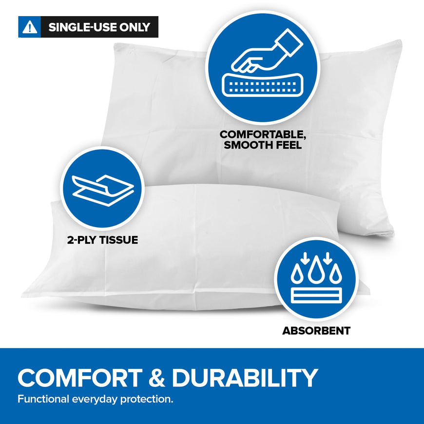 Disposable Pillowcases - White - 400 Count