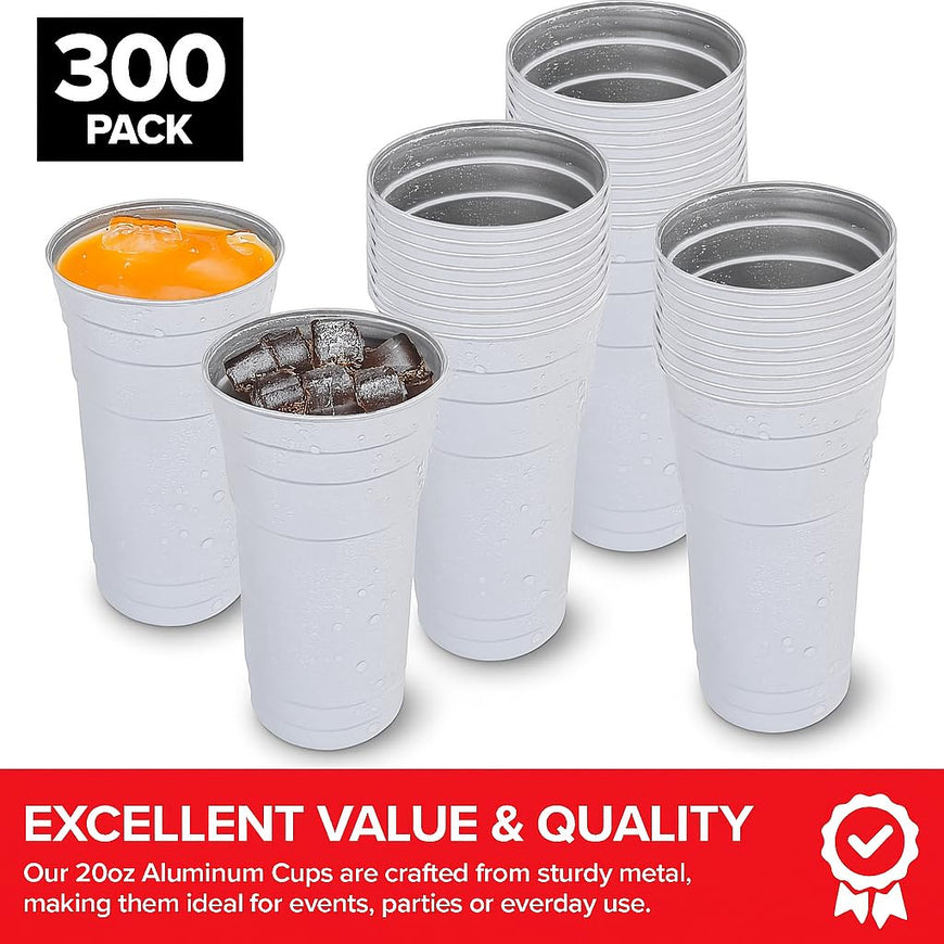 Aluminum Cups 20oz (300 Pack)