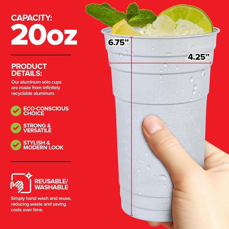 Aluminum Cups 20oz (300 Pack)