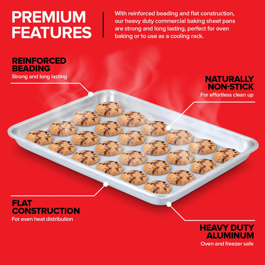 Aluminum Sheet Pans - Half Sheet (40 Pack)
