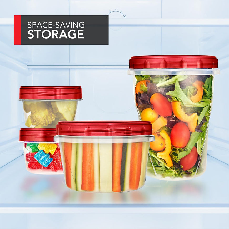 Twist Top Containers - Red - 16oz (120 Pack)