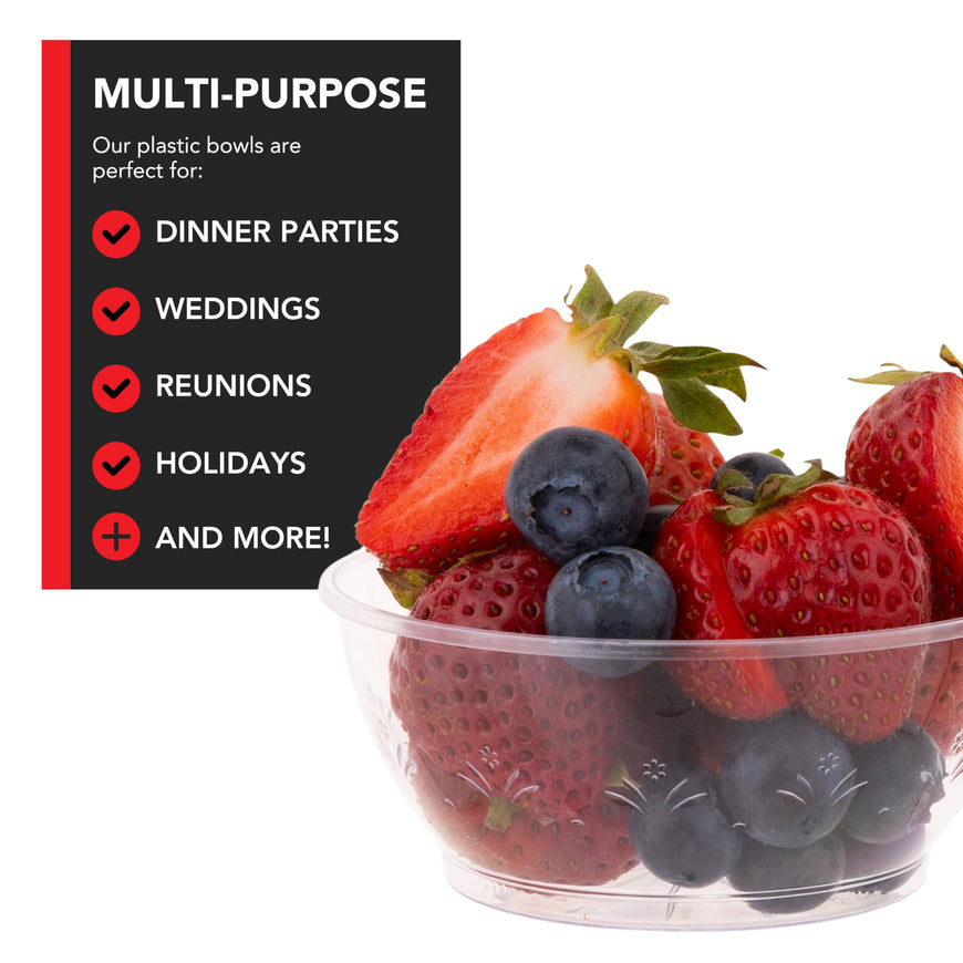 6 Oz Clear Plastic Bowl (600 Pack)