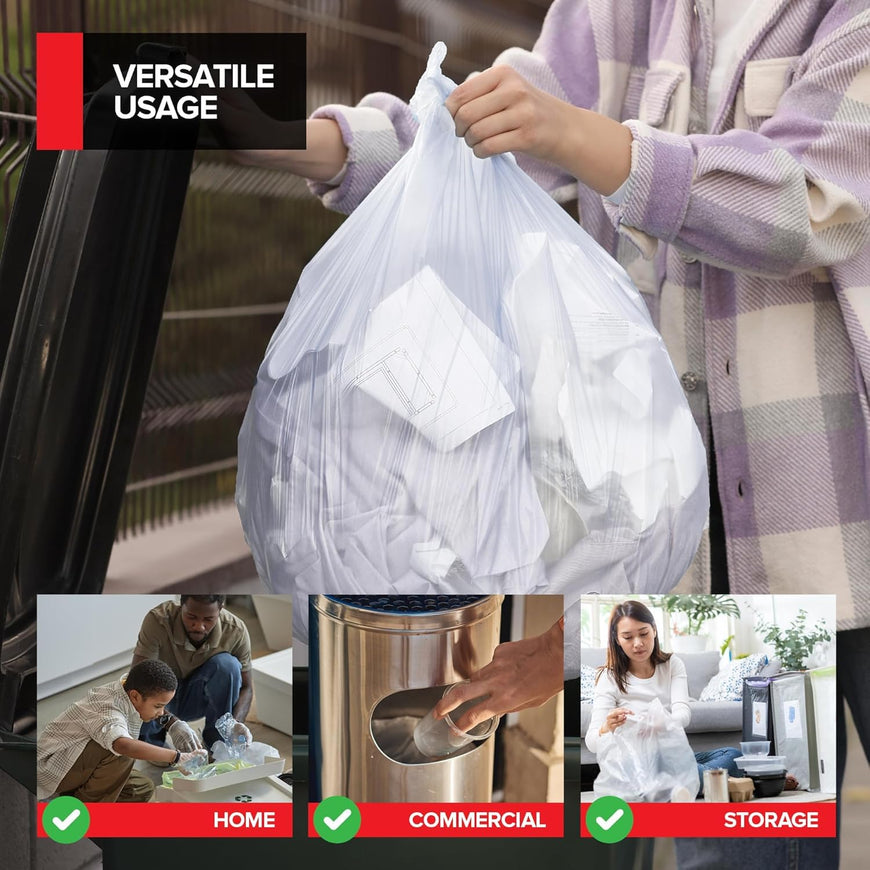 Clear Trash Bags - 6-10 Gallon (4000 Bags)