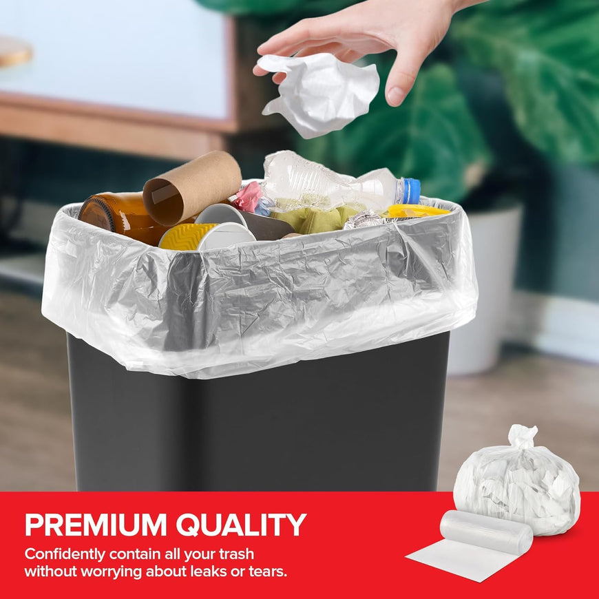 Clear Trash Bags - 6-10 Gallon (4000 Bags)