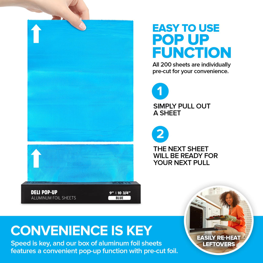 Blue Popup Foil - 9 inch (7200 Pack)