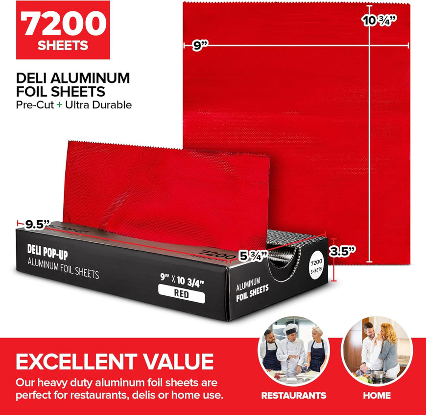 Red Popup Foil - 9 inch (7200 Pack)