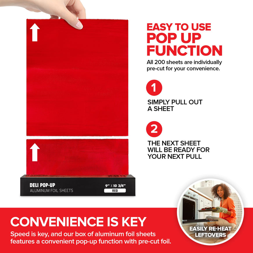 Red Popup Foil - 9 inch (7200 Pack)