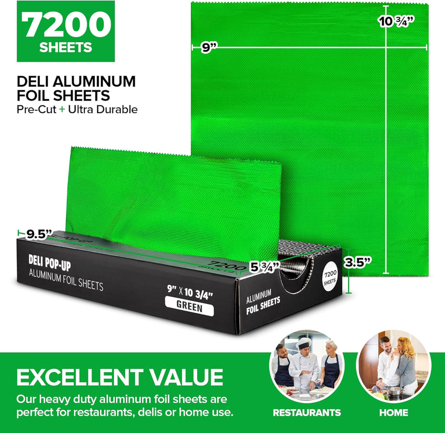 Green Popup Foil - 9 inch (7200 Pack)