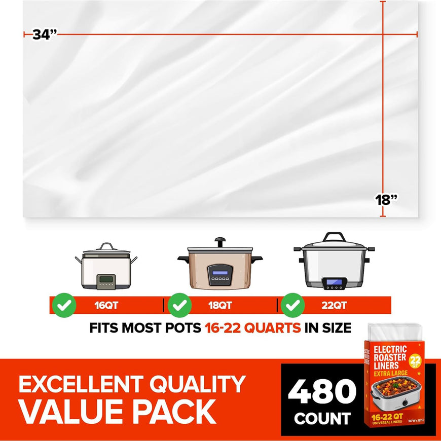 Electric Roaster Liners (120 Pack)