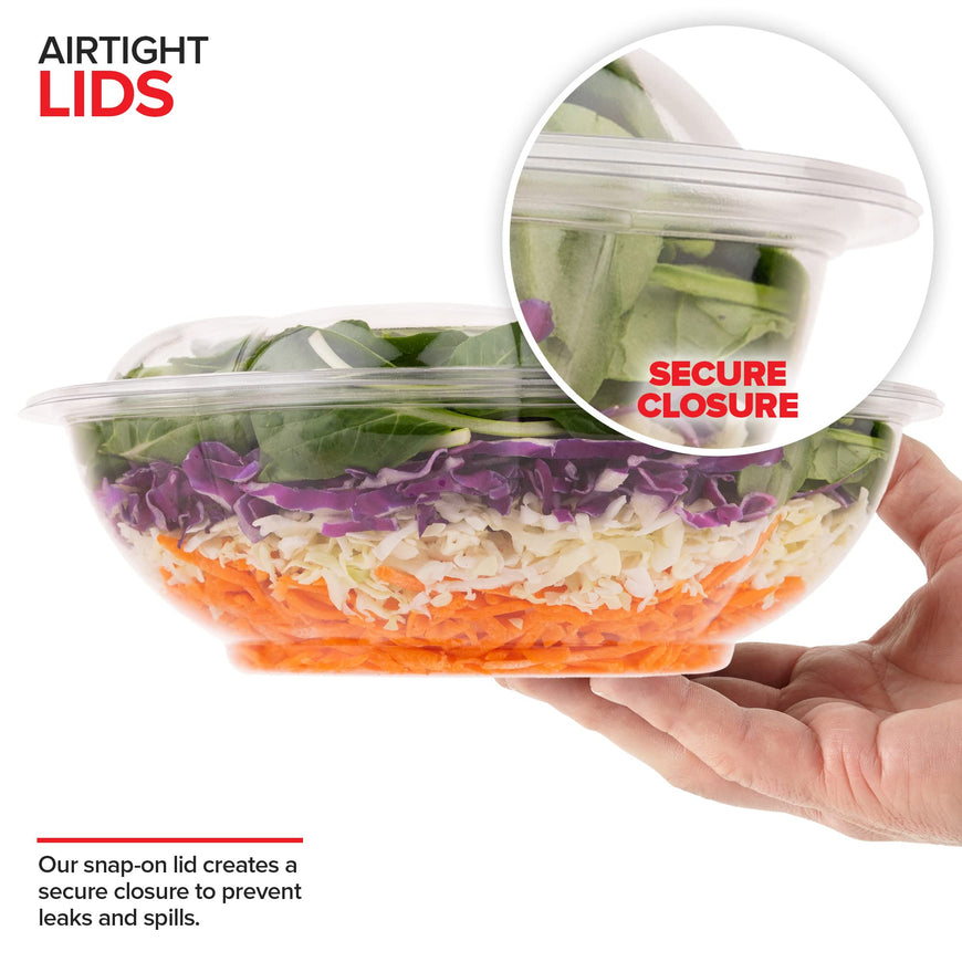 Plastic Salad container - 64 oz - 120 Pack