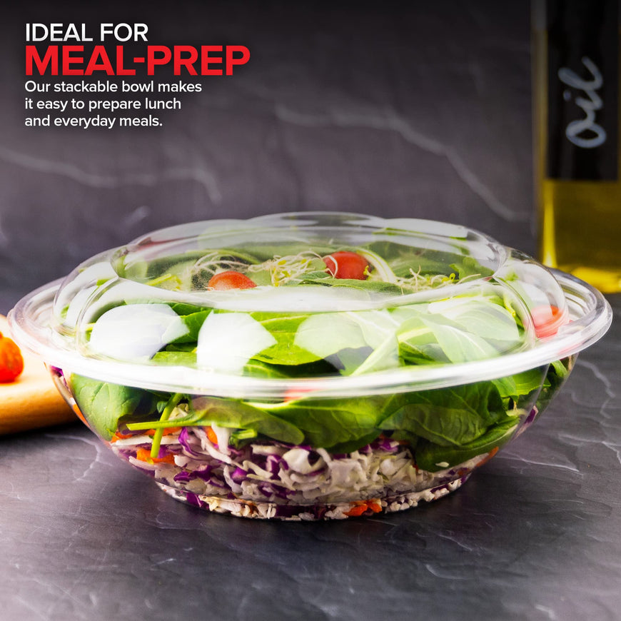 Plastic Salad container - 64 oz - 120 Pack