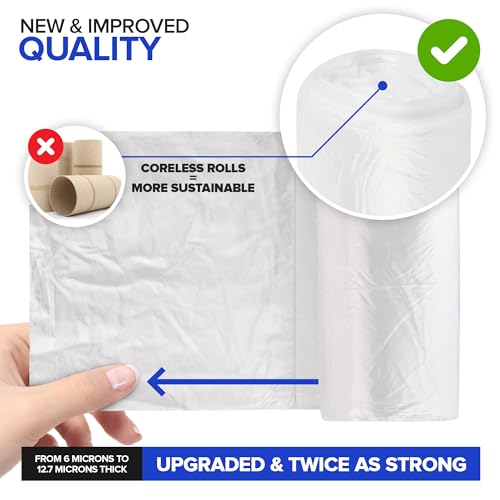 4 Gallon Clear Bathroom Trash Bags (2000 Pack)