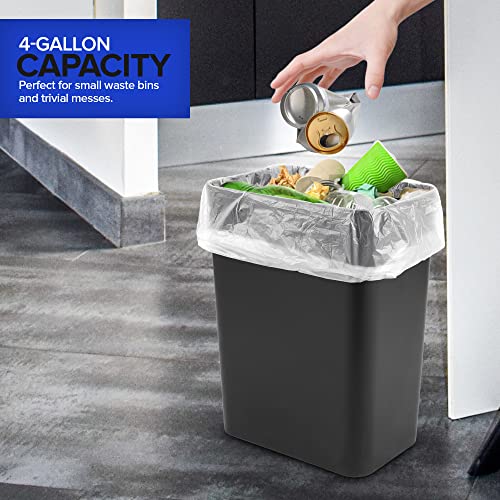 4 Gallon Clear Bathroom Trash Bags (2000 Pack)