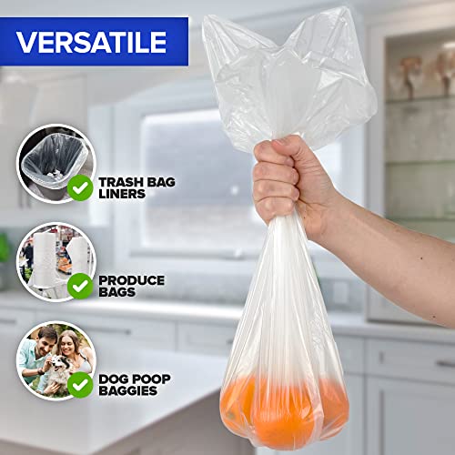 4 Gallon Clear Bathroom Trash Bags (2000 Pack)